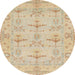 Round Machine Washable Abstract Brown Sand Brown Rug, wshabs1612