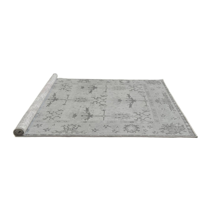 Sideview of Machine Washable Oriental Gray Traditional Rug, wshabs1612gry