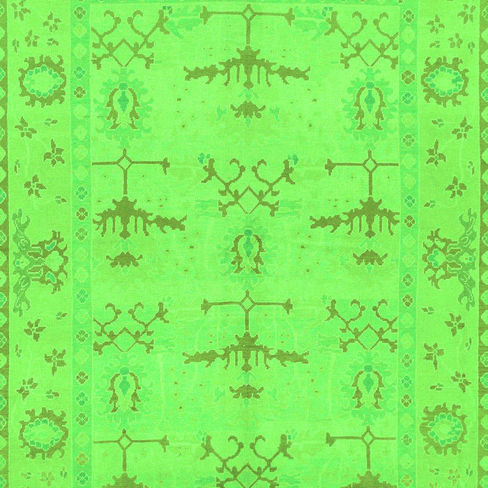 Machine Washable Oriental Green Traditional Area Rugs, wshabs1612grn