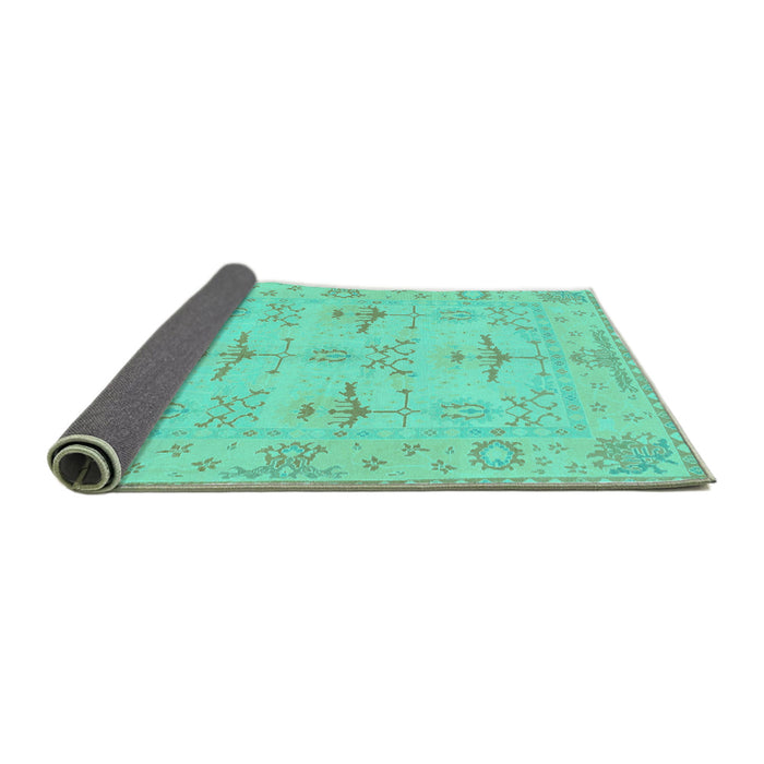 Sideview of Oriental Turquoise Traditional Rug, abs1612turq