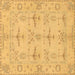 Square Oriental Brown Traditional Rug, abs1612brn