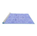 Sideview of Machine Washable Oriental Blue Traditional Rug, wshabs1612blu