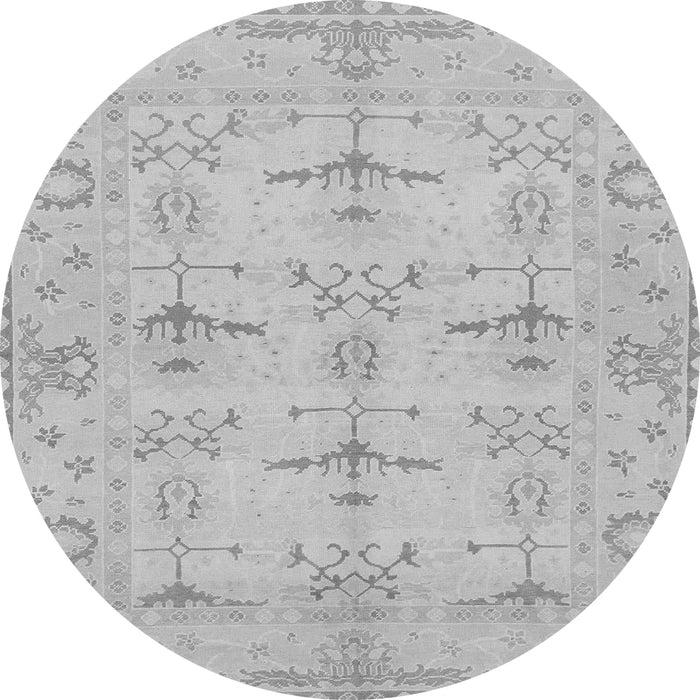 Round Oriental Gray Traditional Rug, abs1612gry