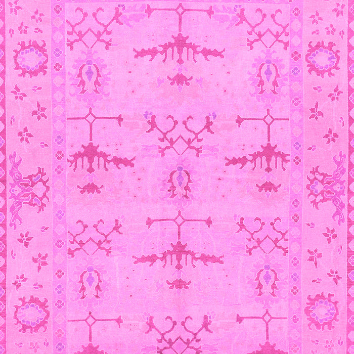 Machine Washable Oriental Pink Traditional Rug, wshabs1612pnk
