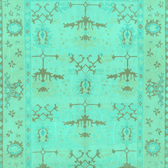 Machine Washable Oriental Turquoise Traditional Area Rugs, wshabs1612turq