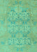 Machine Washable Oriental Turquoise Traditional Area Rugs, wshabs1613turq