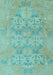 Machine Washable Oriental Light Blue Traditional Rug, wshabs1613lblu