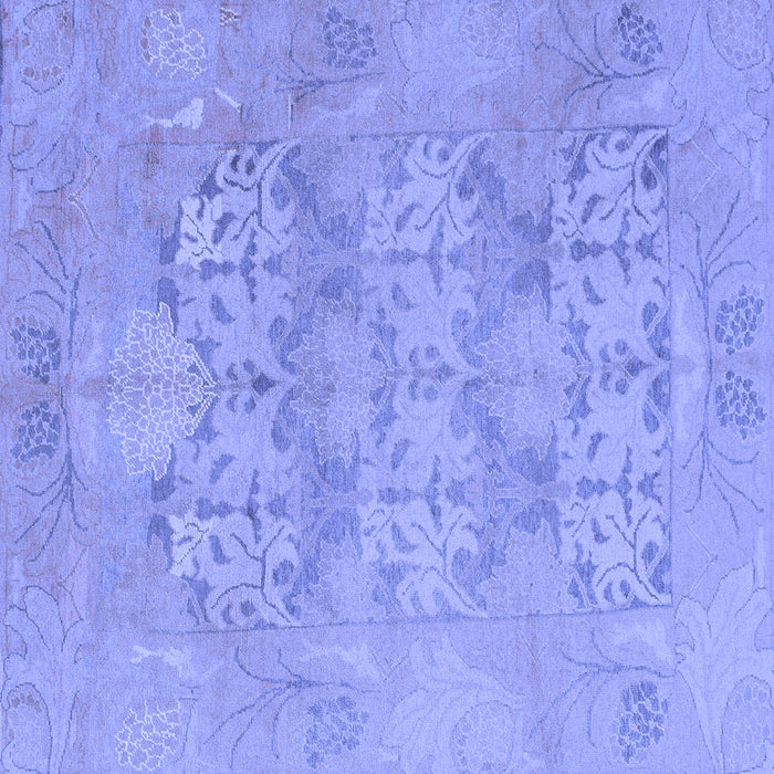 Square Machine Washable Oriental Blue Traditional Rug, wshabs1613blu