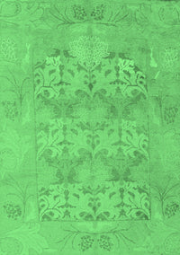 Oriental Emerald Green Traditional Rug, abs1613emgrn