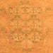 Square Machine Washable Oriental Orange Traditional Area Rugs, wshabs1613org