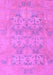 Machine Washable Oriental Purple Traditional Area Rugs, wshabs1613pur