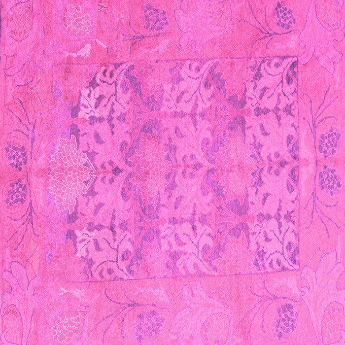 Square Machine Washable Oriental Pink Traditional Rug, wshabs1613pnk