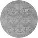 Round Oriental Gray Traditional Rug, abs1613gry