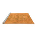 Sideview of Machine Washable Oriental Orange Traditional Area Rugs, wshabs1613org