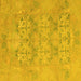 Square Oriental Yellow Traditional Rug, abs1613yw