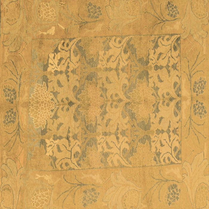 Square Oriental Brown Traditional Rug, abs1613brn