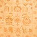 Square Oriental Orange Traditional Rug, abs1614org