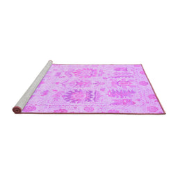 Sideview of Machine Washable Oriental Purple Traditional Area Rugs, wshabs1614pur