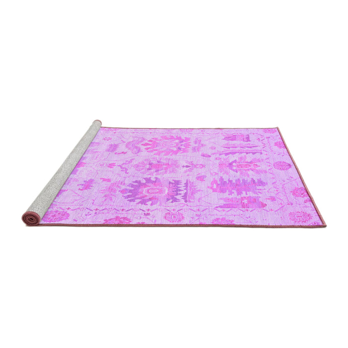 Sideview of Machine Washable Oriental Purple Traditional Area Rugs, wshabs1614pur