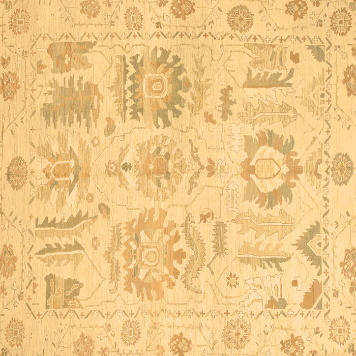 Square Oriental Brown Traditional Rug, abs1614brn