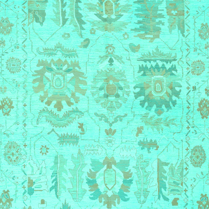 Machine Washable Oriental Turquoise Traditional Area Rugs, wshabs1614turq