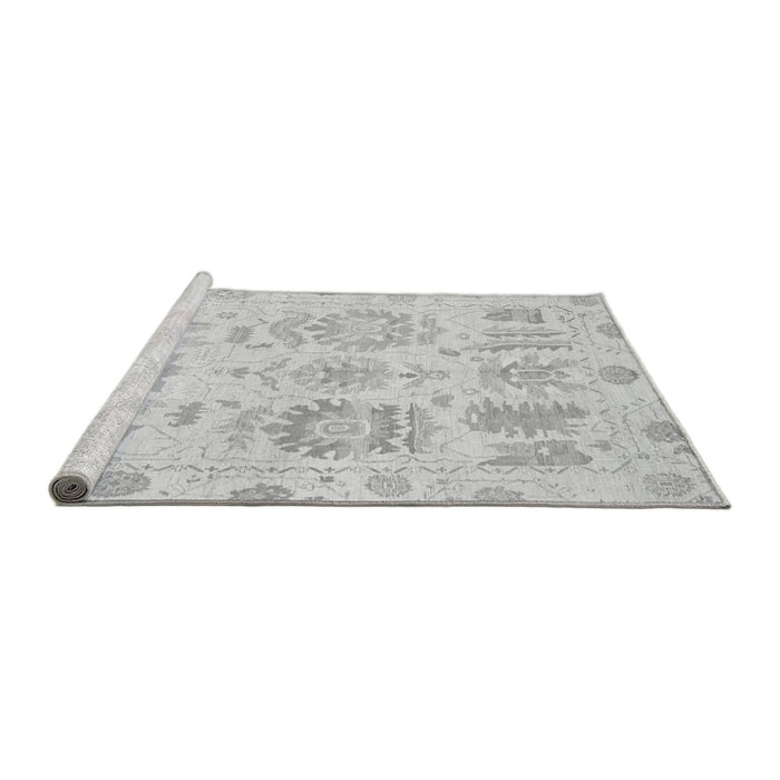 Sideview of Machine Washable Oriental Gray Traditional Rug, wshabs1614gry