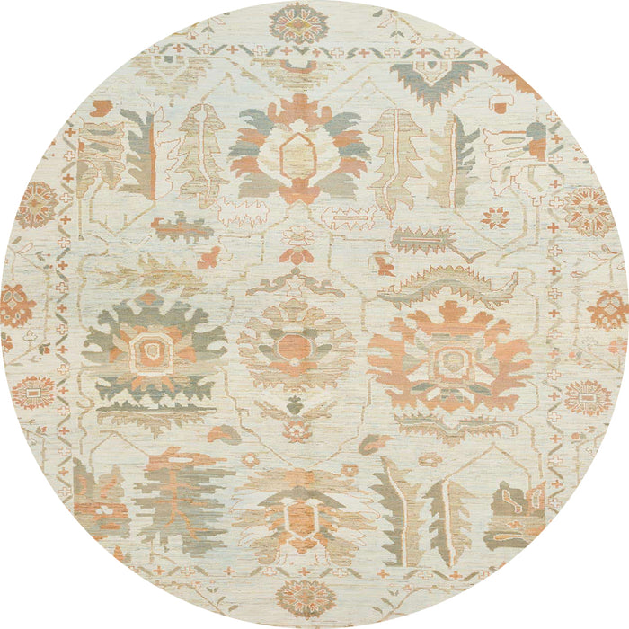 Round Machine Washable Abstract Brown Sugar Brown Rug, wshabs1614
