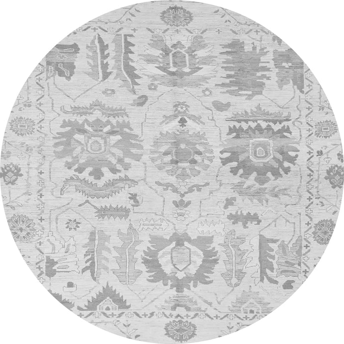Round Oriental Gray Traditional Rug, abs1614gry