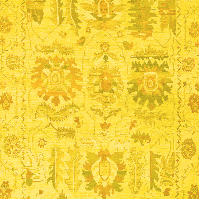 Oriental Yellow Traditional Rug, abs1614yw
