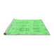 Sideview of Machine Washable Oriental Emerald Green Traditional Area Rugs, wshabs1614emgrn