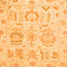 Square Machine Washable Oriental Orange Traditional Area Rugs, wshabs1614org