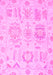 Machine Washable Oriental Pink Traditional Rug, wshabs1614pnk