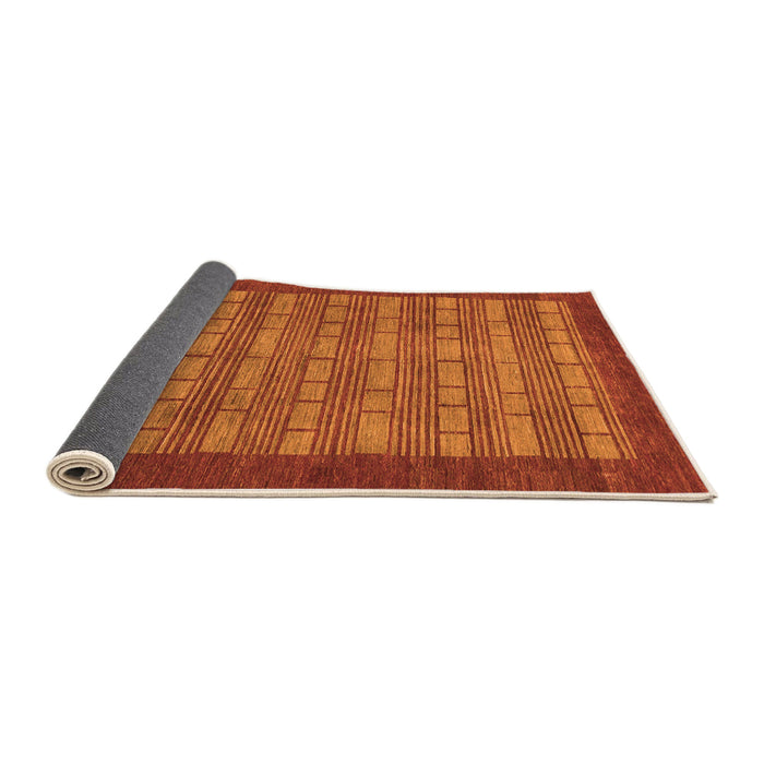 Sideview of Abstract Orange Modern Rug, abs1615org