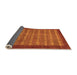 Sideview of Abstract Orange Modern Rug, abs1615org