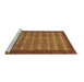 Sideview of Machine Washable Abstract Brown Modern Rug, wshabs1615brn