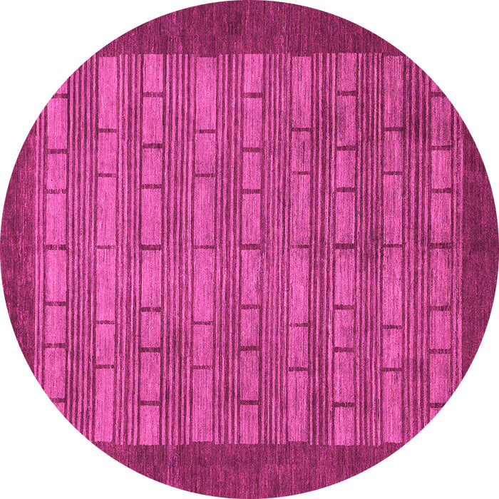 Round Abstract Pink Modern Rug, abs1615pnk