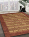 Machine Washable Abstract Chocolate Brown Rug in a Family Room, wshabs1615