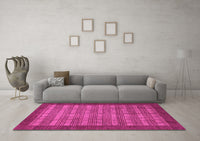 Machine Washable Abstract Pink Modern Rug, wshabs1615pnk