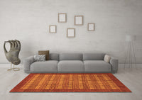 Machine Washable Abstract Orange Modern Rug, wshabs1615org