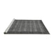 Sideview of Machine Washable Abstract Gray Modern Rug, wshabs1615gry