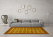 Machine Washable Abstract Yellow Modern Rug in a Living Room, wshabs1615yw