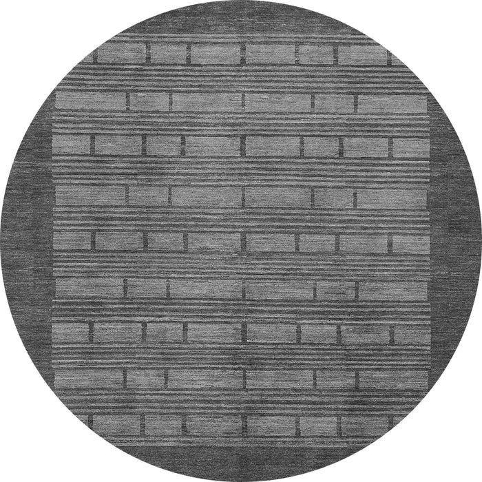Round Abstract Gray Modern Rug, abs1615gry