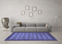 Machine Washable Abstract Blue Modern Rug, wshabs1615blu