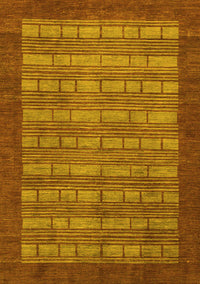 Abstract Yellow Modern Rug, abs1615yw