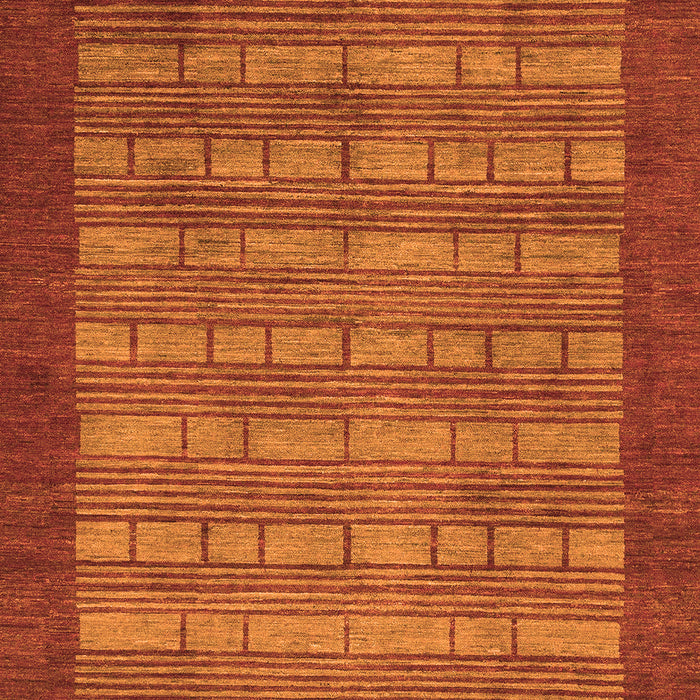 Machine Washable Abstract Orange Modern Area Rugs, wshabs1615org