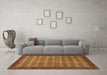 Machine Washable Abstract Brown Modern Rug in a Living Room,, wshabs1615brn