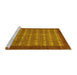 Sideview of Machine Washable Abstract Yellow Modern Rug, wshabs1615yw