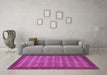 Machine Washable Abstract Purple Modern Area Rugs in a Living Room, wshabs1615pur