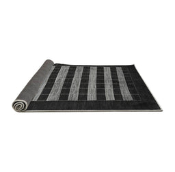 Sideview of Abstract Gray Modern Rug, abs1616gry