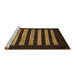 Sideview of Machine Washable Abstract Brown Modern Rug, wshabs1616brn